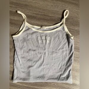 PacSun Light Blue Camisole with Cream Trim